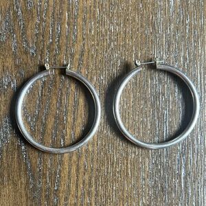 Sterling silver hoop earrings